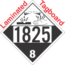 Corrosive Class 8 UN1825 Tagboard DOT Placard