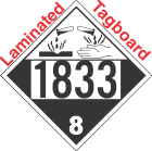 Corrosive Class 8 UN1833 Tagboard DOT Placard