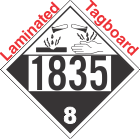 Corrosive Class 8 UN1835 Tagboard DOT Placard
