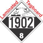 Corrosive Class 8 UN1902 Tagboard DOT Placard