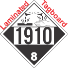 Corrosive Class 8 UN1910 Tagboard DOT Placard