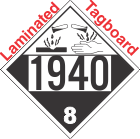 Corrosive Class 8 UN1940 Tagboard DOT Placard