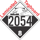 Corrosive Class 8 UN2054 Tagboard DOT Placard
