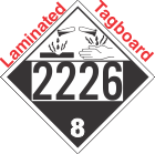 Corrosive Class 8 UN2226 Tagboard DOT Placard