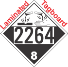 Corrosive Class 8 UN2264 Tagboard DOT Placard