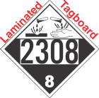 Corrosive Class 8 UN2308 Tagboard DOT Placard