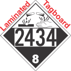 Corrosive Class 8 UN2434 Tagboard DOT Placard