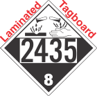 Corrosive Class 8 UN2435 Tagboard DOT Placard