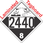 Corrosive Class 8 UN2440 Tagboard DOT Placard