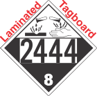 Corrosive Class 8 UN2444 Tagboard DOT Placard