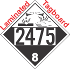Corrosive Class 8 UN2475 Tagboard DOT Placard