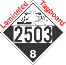 Corrosive Class 8 UN2503 Tagboard DOT Placard