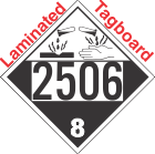 Corrosive Class 8 UN2506 Tagboard DOT Placard