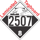 Corrosive Class 8 UN2507 Tagboard DOT Placard
