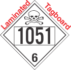 Poison Toxic Class 6.1 UN1051 Tagboard DOT Placard