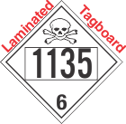 Poison Toxic Class 6.1 UN1135 Tagboard DOT Placard