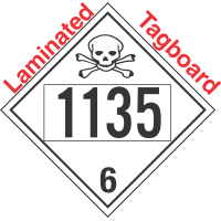 Poison Toxic Class 6.1 UN1135 Tagboard DOT Placard