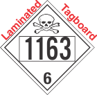Poison Toxic Class 6.1 UN1163 Tagboard DOT Placard