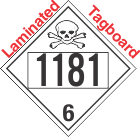 Poison Toxic Class 6.1 UN1181 Tagboard DOT Placard