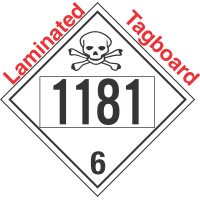 Poison Toxic Class 6.1 UN1181 Tagboard DOT Placard