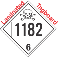 Poison Toxic Class 6.1 UN1182 Tagboard DOT Placard