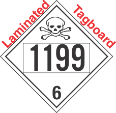 Poison Toxic Class 6.1 UN1199 Tagboard DOT Placard