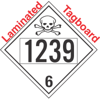 Poison Toxic Class 6.1 UN1239 Tagboard DOT Placard