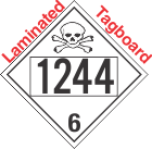 Poison Toxic Class 6.1 UN1244 Tagboard DOT Placard