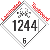 Poison Toxic Class 6.1 UN1244 Tagboard DOT Placard