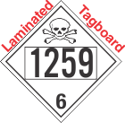 Poison Toxic Class 6.1 UN1259 Tagboard DOT Placard