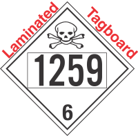 Poison Toxic Class 6.1 UN1259 Tagboard DOT Placard