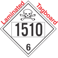 Poison Toxic Class 6.1 UN1510 Tagboard DOT Placard