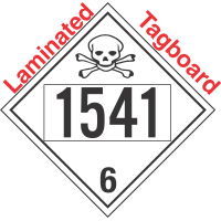 Poison Toxic Class 6.1 UN1541 Tagboard DOT Placard