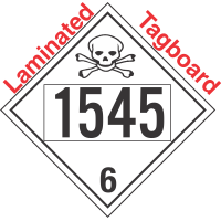 Poison Toxic Class 6.1 UN1545 Tagboard DOT Placard