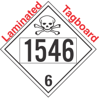 Poison Toxic Class 6.1 UN1546 Tagboard DOT Placard