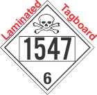 Poison Toxic Class 6.1 UN1547 Tagboard DOT Placard