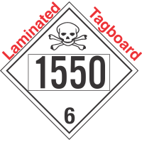 Poison Toxic Class 6.1 UN1550 Tagboard DOT Placard