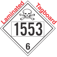 Poison Toxic Class 6.1 UN1553 Tagboard DOT Placard