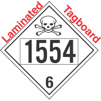 Poison Toxic Class 6.1 UN1554 Tagboard DOT Placard