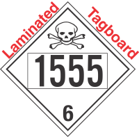 Poison Toxic Class 6.1 UN1555 Tagboard DOT Placard