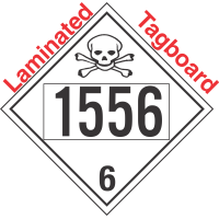 Poison Toxic Class 6.1 UN1556 Tagboard DOT Placard