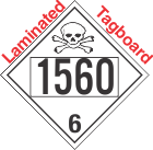 Poison Toxic Class 6.1 UN1560 Tagboard DOT Placard