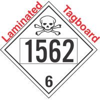 Poison Toxic Class 6.1 UN1562 Tagboard DOT Placard