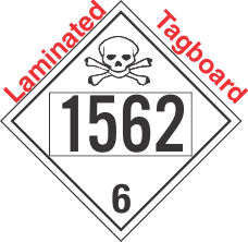 Poison Toxic Class 6.1 UN1562 Tagboard DOT Placard