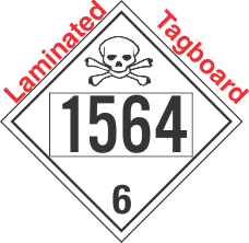 Poison Toxic Class 6.1 UN1564 Tagboard DOT Placard