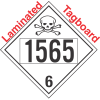 Poison Toxic Class 6.1 UN1565 Tagboard DOT Placard