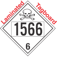 Poison Toxic Class 6.1 UN1566 Tagboard DOT Placard