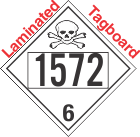 Poison Toxic Class 6.1 UN1572 Tagboard DOT Placard