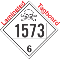 Poison Toxic Class 6.1 UN1573 Tagboard DOT Placard