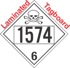 Poison Toxic Class 6.1 UN1574 Tagboard DOT Placard